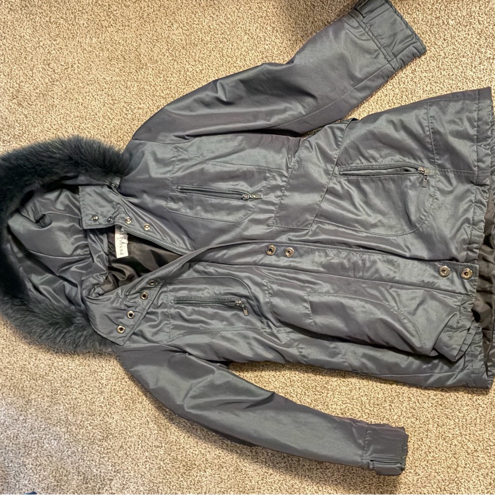 Pendleton Charcoal Jacket with Metal Accents